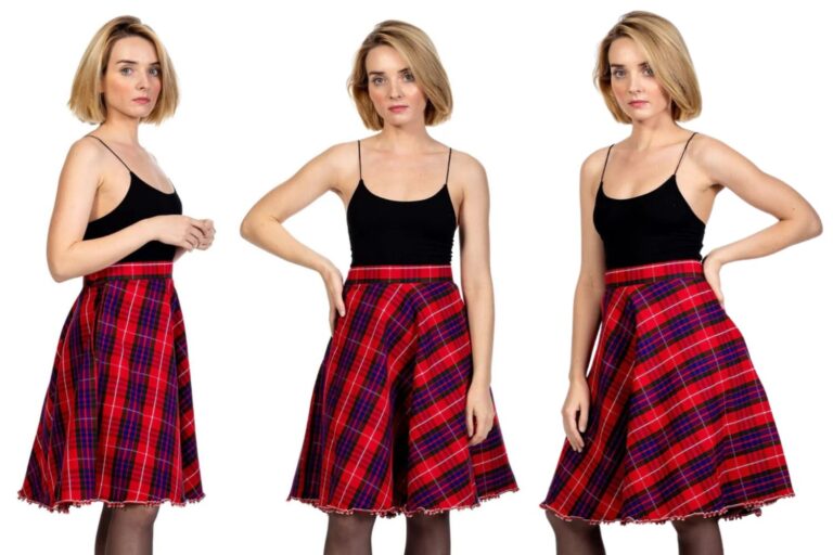 Plaid A Line Skirts