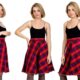 Plaid A Line Skirts