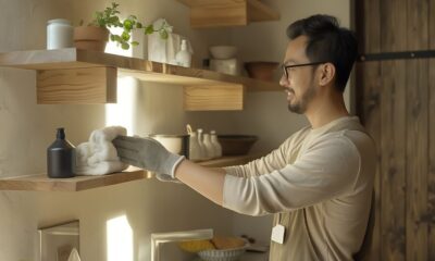 Stack in a Kitchen Cabinet