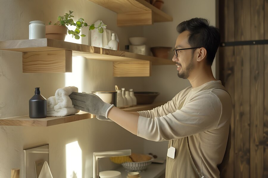 Stack in a Kitchen Cabinet