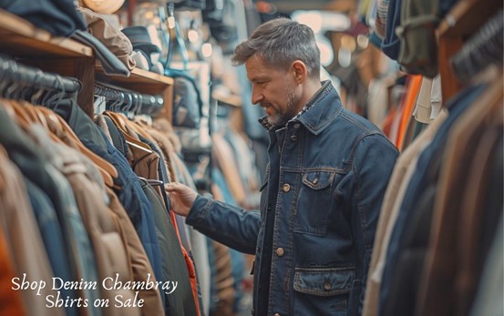 Shop Denim Chambray Shirts on Sale