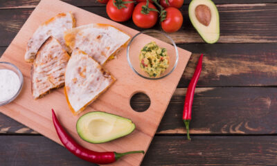 Whole Grain Quesadilla with Chicken, Tomato, and Lettuce